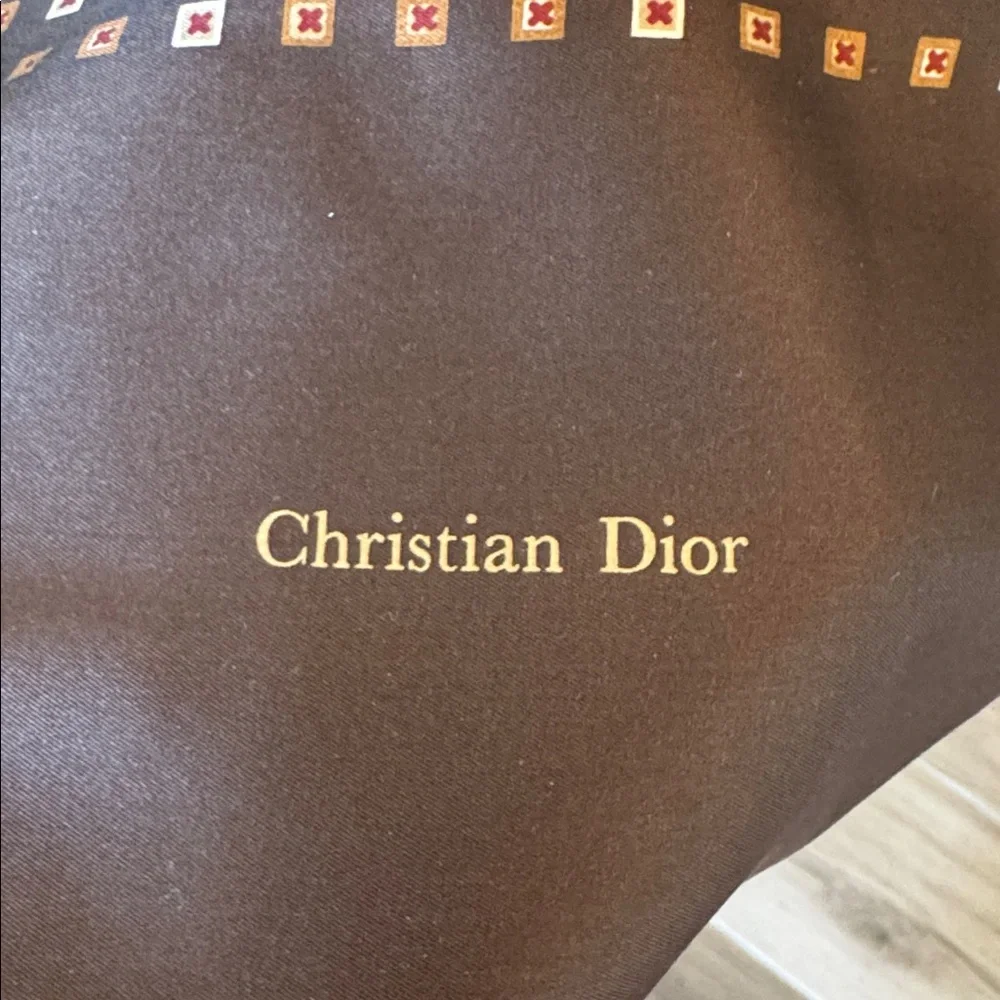 Vintage Christian Dior Lord & Taylor silk and wool Reversible Scarf